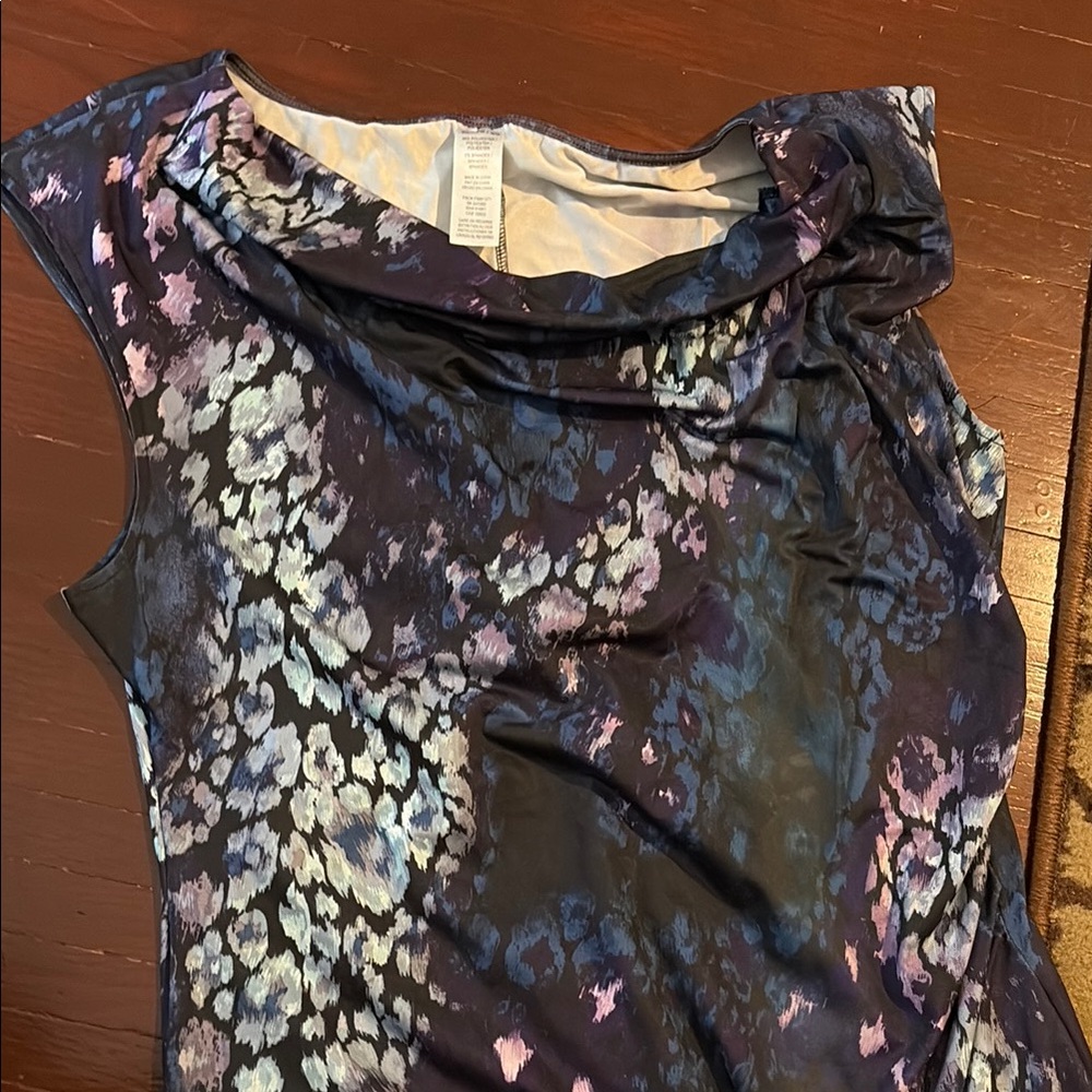 Avon Floral Midi Dress - Purple and Blue